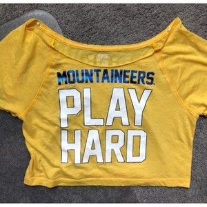 VS Pink WVU Mountaineers Crop Top